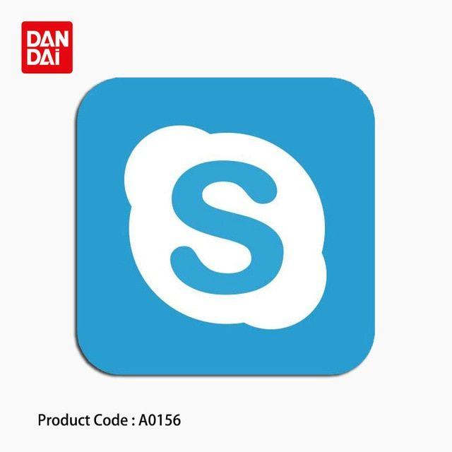 Social App Logo - Social Software APP Logo Network Waterproof Sticker Notebook Mobile ...