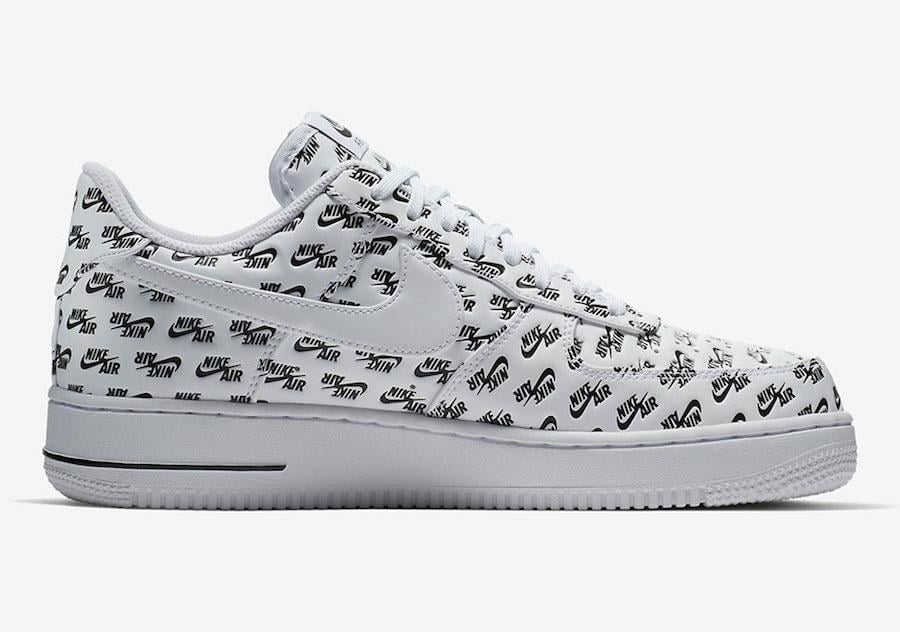 Shoes Air Force Logo - Nike Air Force 1 Low All Over Logo Pack Bar Detroit