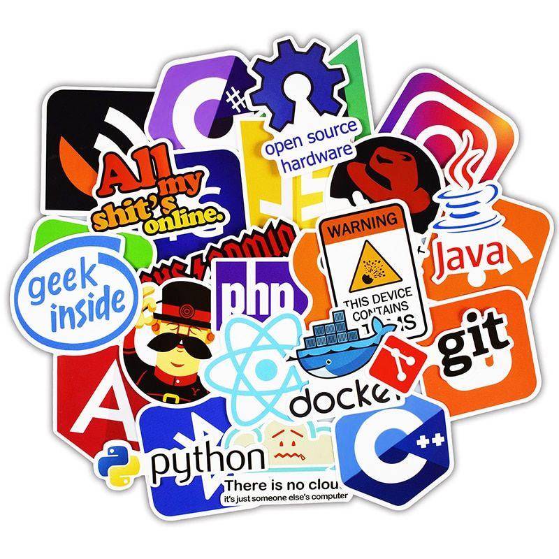 Cloud App Logo - US $1.97 34% OFF|50 Pcs Java Internet JS Php Docker Bitcoin Html Cloud  Programming Language APP Logo Funny Stickers for Laptop Car DIY Stickers-in  ...