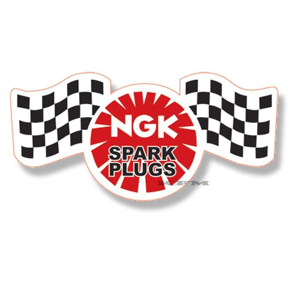 NGK Spark Plugs Logo - NGK SPARK PLUGS RACING STICKER VINYL DECAL Aufkleber Adesivo