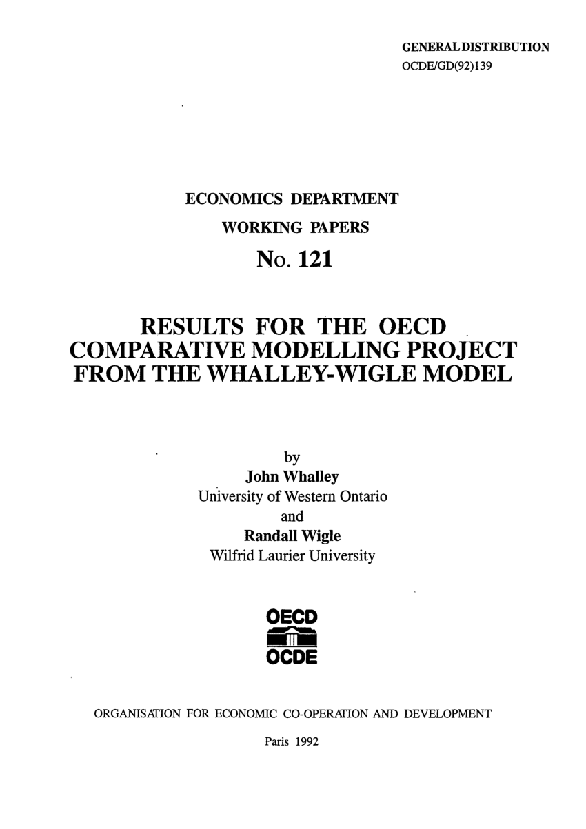Wigle White with Red Line Logo - PDF) Results for the OECD Comparative Modeling Project from the ...