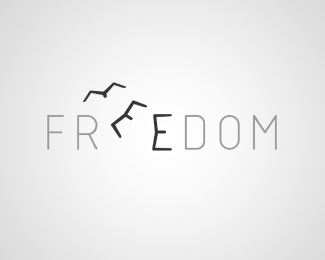 Freedom White Logo - FREEDOM Designed by borenbo | BrandCrowd