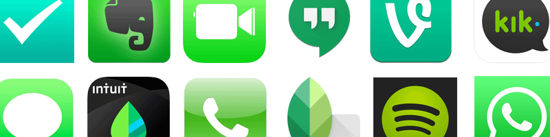 Green Phone App Logo - On a tiny screen, picking the right app icon colour is key