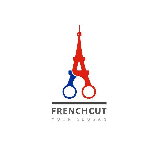 French Logo - French Cut Logo & Business Card Template Design Love