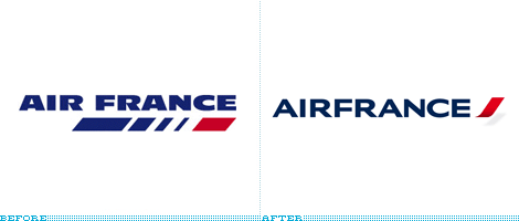 Air France Logo - Brand New: Air France Sheds Some Stripes
