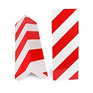 White and Red Corner Logo - BUZIFU Foam for Blows 2 Units, Bumper Protectors Red and White ...