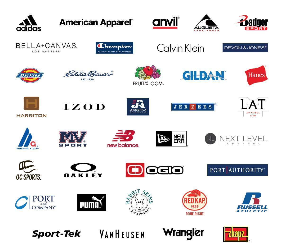 International Shirt Brand Logos