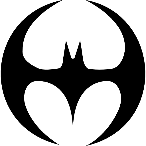 Black Bat in Circle Logo - bat, Animal, Circle, Silhouette, Logo, wings, Bats, Animals, Black icon