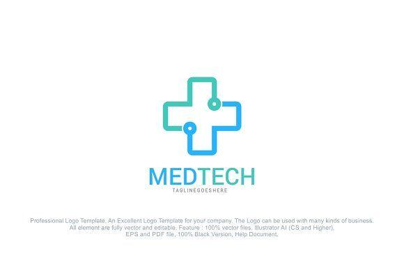 Medical Business Logo - Medical Tech Logo Template Logo Templates Creative Market