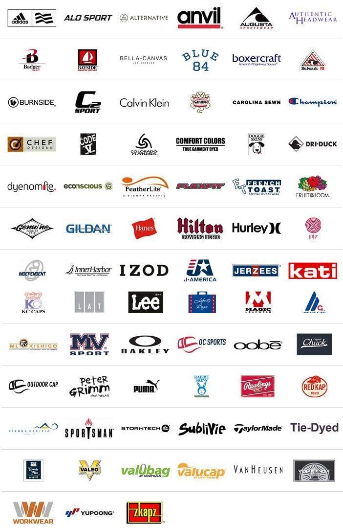 Shirt Brand Logo - T-Shirt Brands like Gildan, Nike, Port Authority | Crackerjack Shack