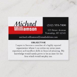 White and Red Corner Logo - Black Corners Business Cards Card Printing
