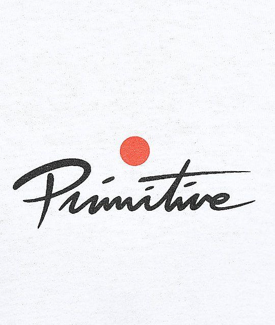 Primitive Brand Logo - Primitive Geisha PJ White T Shirt