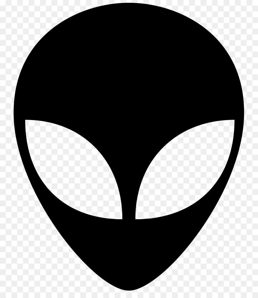 Black and White Alien Logo - Alien Extraterrestrial life Logo Sticker - ufo png download - 853 ...