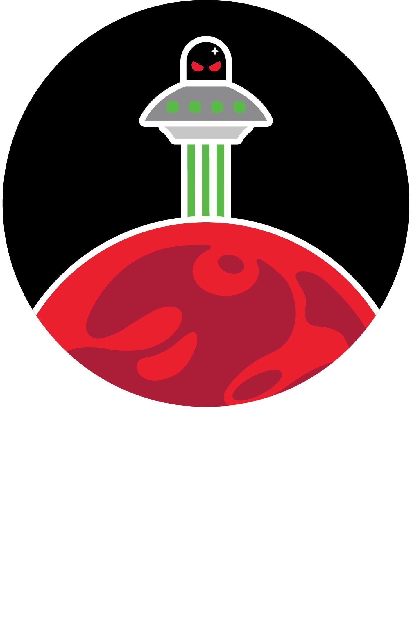 UFO Alien Logo - Mars / Invader / Martian / UFO / Flying Saucer / Aliens / logo