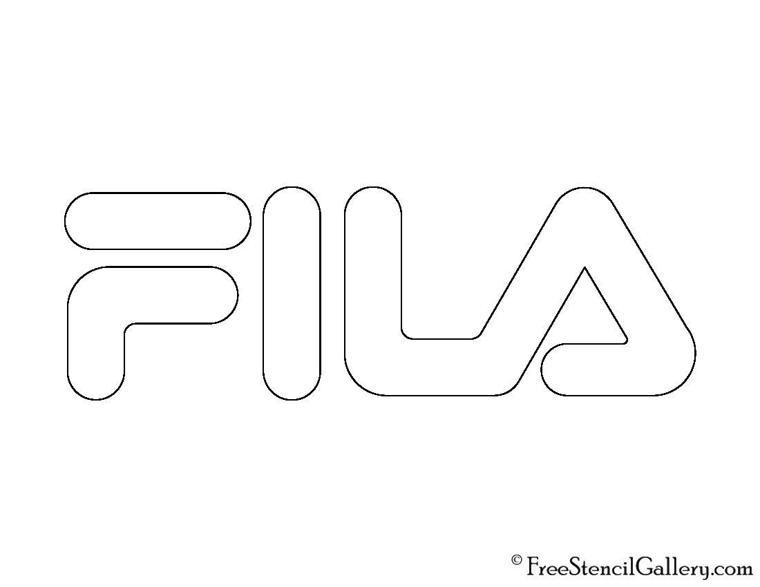 Black Fila Logo - Fila Logo Stencil. Free Stencil Gallery