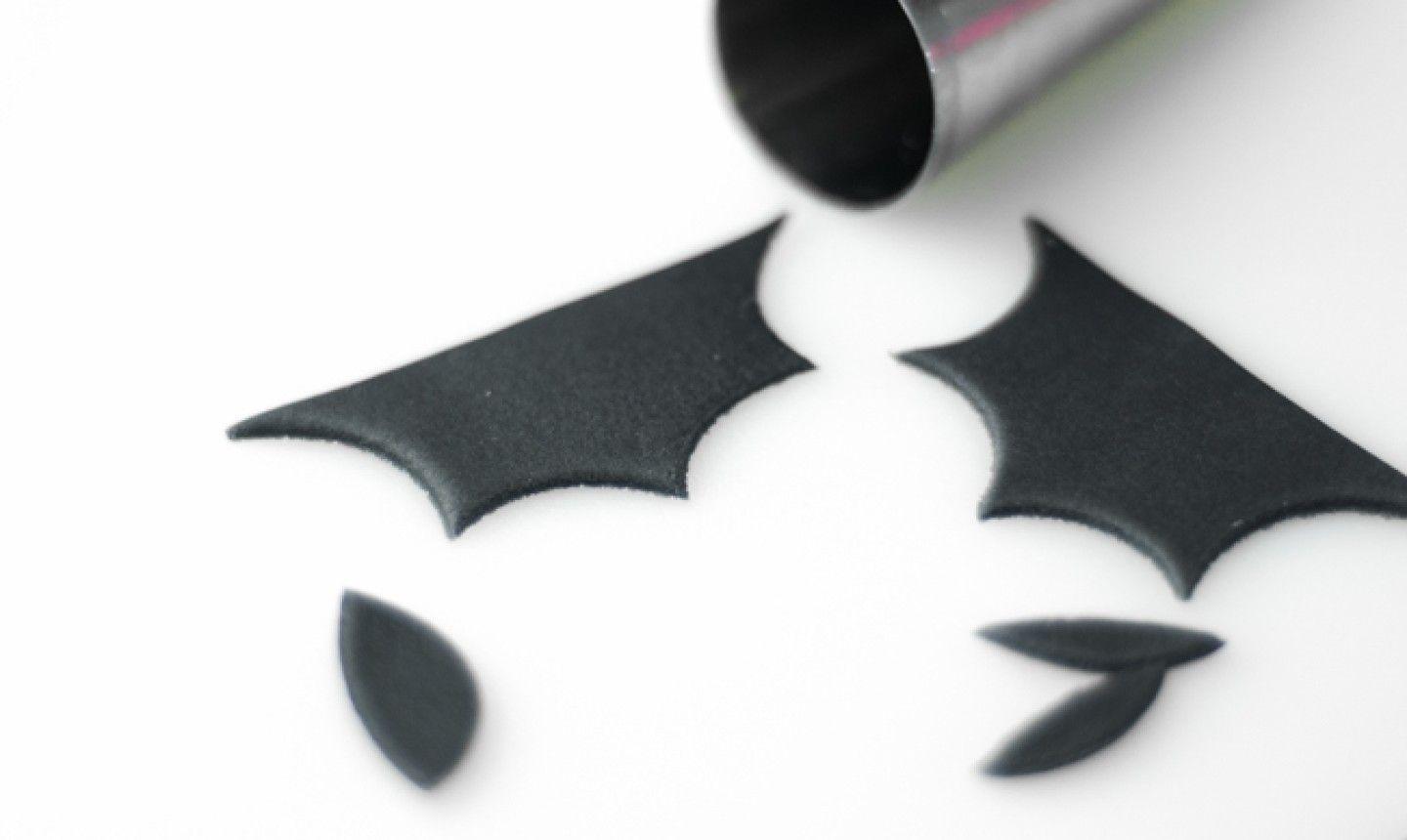 Black Bat in Circle Logo - Bat Cupcake Decoration Tutorial for Halloween