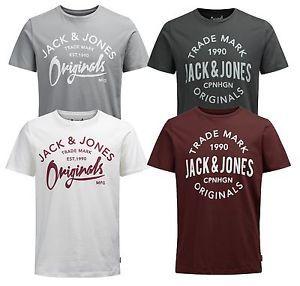 Shirt Brand Logo - Jack & Jones Originals Carry T Shirt Mens Crew Neck Brand Logo Print