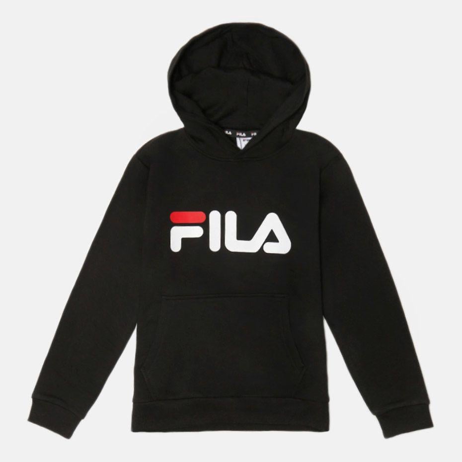 Black Fila Logo - FILA Hoodie Logo Black