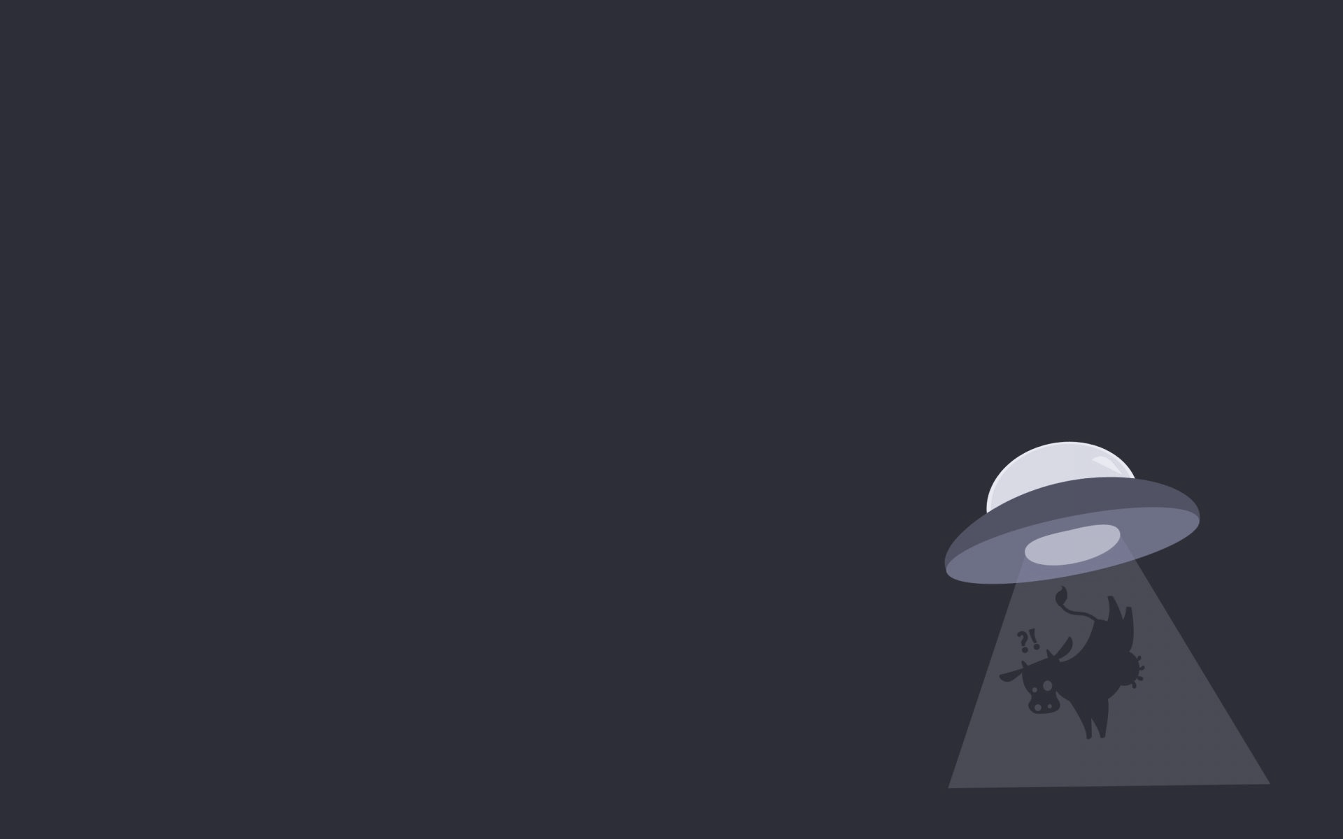 UFO Alien Logo - Wallpaper : lights, animals, simple background, minimalism, humor