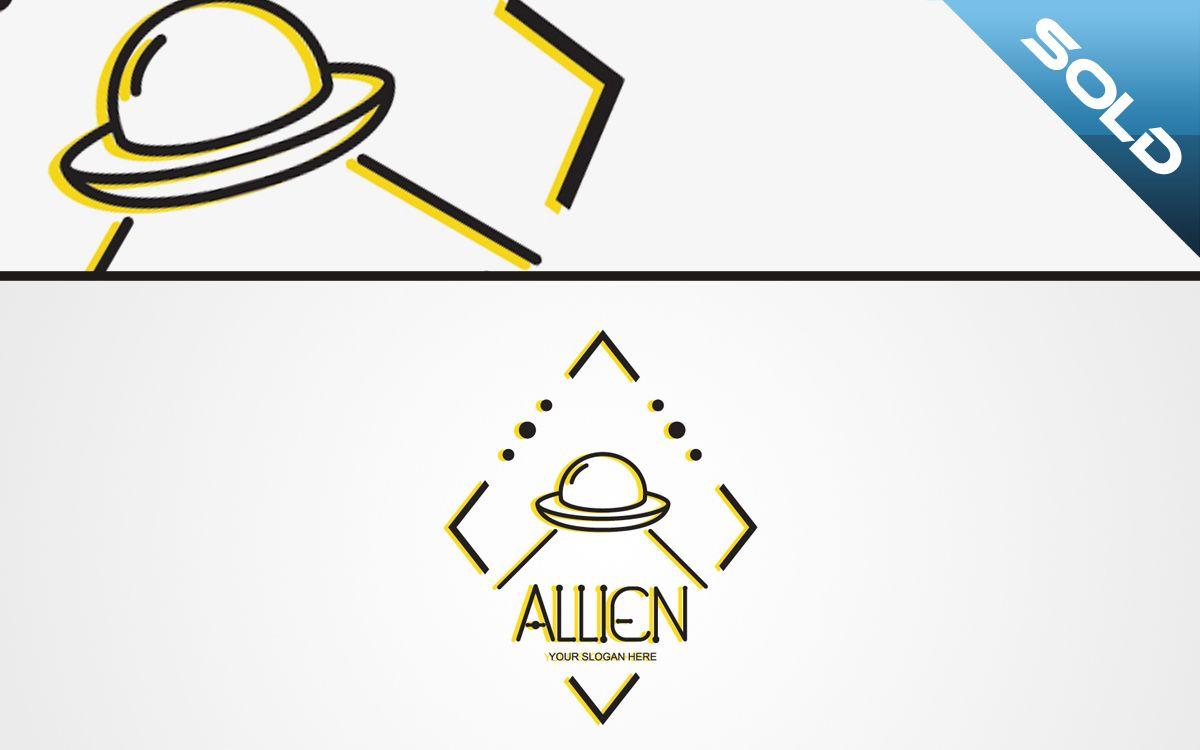 UFO Alien Logo - Modern & Trendy Alien UFO Logo