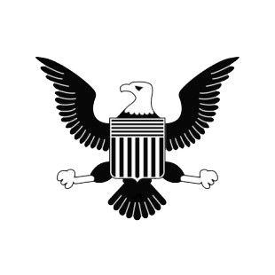 United States Eagle Logo - United states eagle logo symbols and history decals, decal sticker #9384