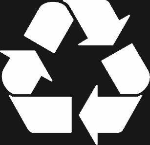 Black and White Recycle Logo - White Recycle Symbol On Black Gifts & Gift Ideas | Zazzle UK