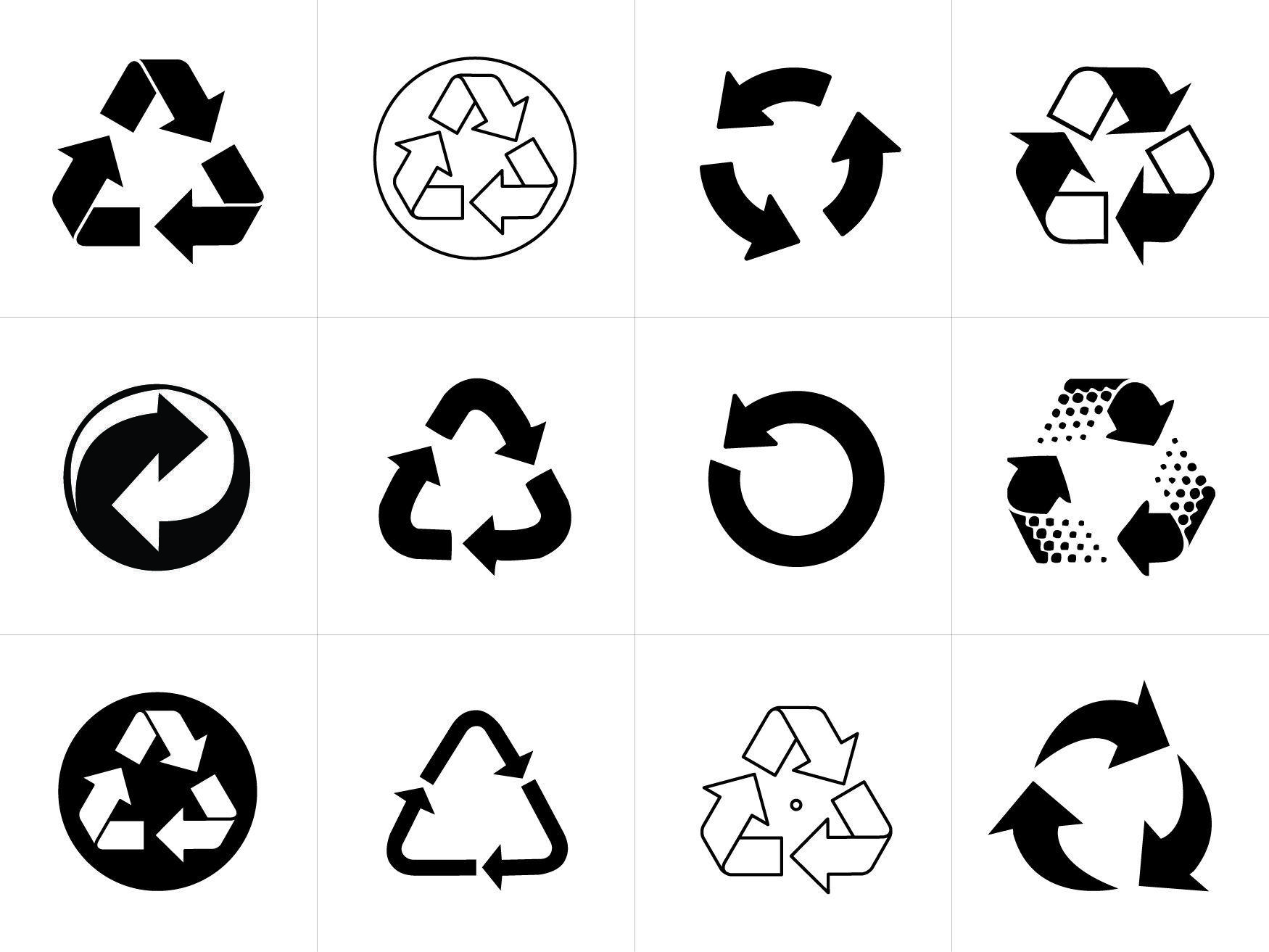Black and White Recycle Logo - Recycling Symbol Vectors for Download | NEFF | Pinterest | Recycle ...