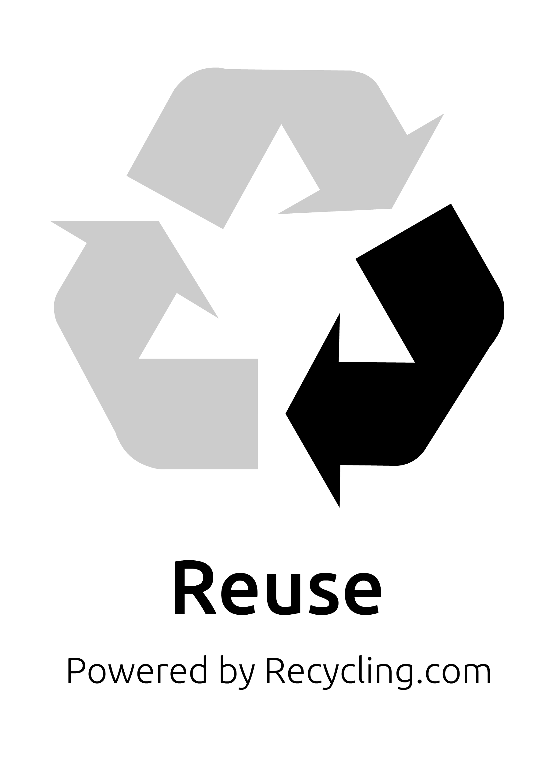 Black and White Recycle Logo - The Recycling Trilogy, Reuse, Recycle