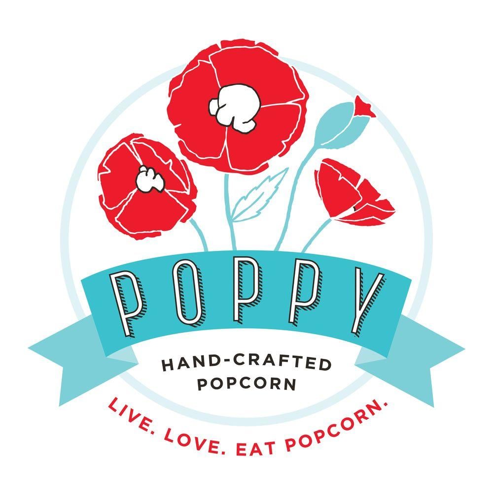 Poppy Company Logo - Poppy Handcrafted Popcorn | Logo & Branding Design — Sable & Gray ...