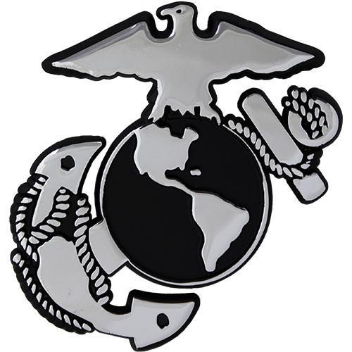 United States Eagle Logo - U.S. Marine Corps Eagle Globe and Anchor Chrome Auto Emblem | USAMM