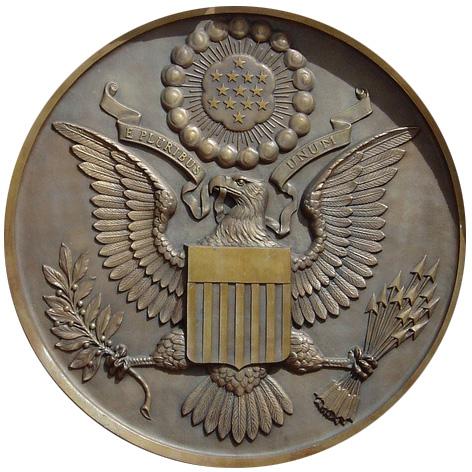 Eagle Standing On Shield Logo - Great Seal of the United States