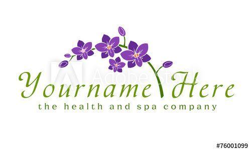 Purple Florist Logo - Logo, orchid, flower, spa, beauty, business … | Styles | Pinte…