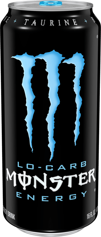 Blue Monster Energy Logo - Lo-Carb