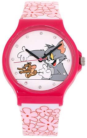 Watch Cartoon Logo - ililily Tom and Jerry Cartoon Logo W/ Floral Pattern Band Casual ...