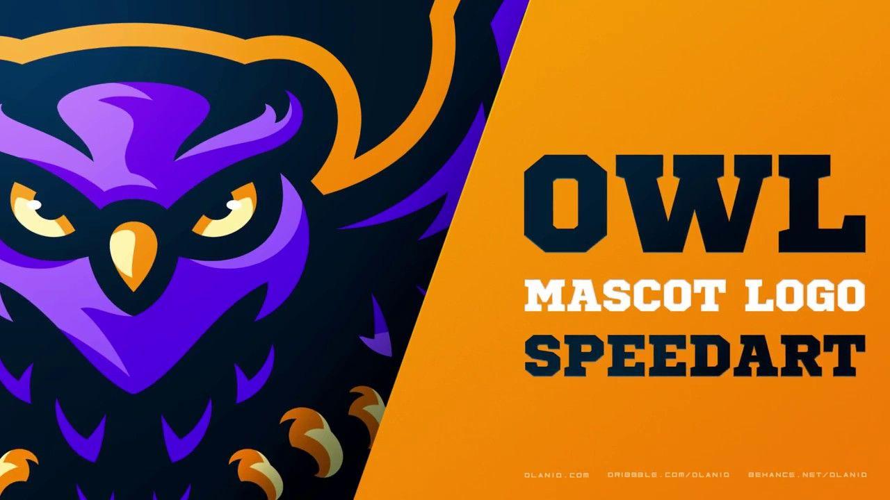 Owl Mascot Logo - Adobe Illustrator CC Speedart: Owl Sports logo | Mascot | ESports ...