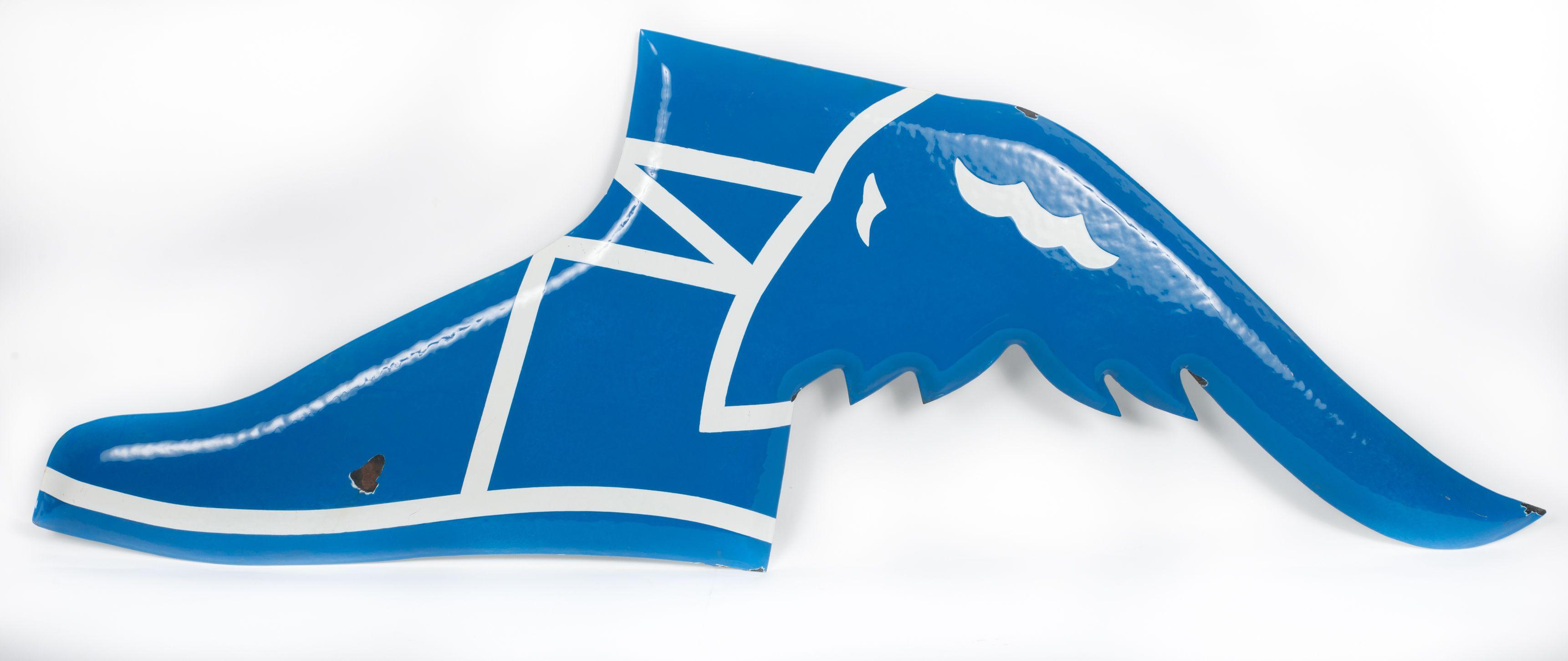 Blue Winged Foot Logo - Lot Blue Winged Foot Embossed Die Cut