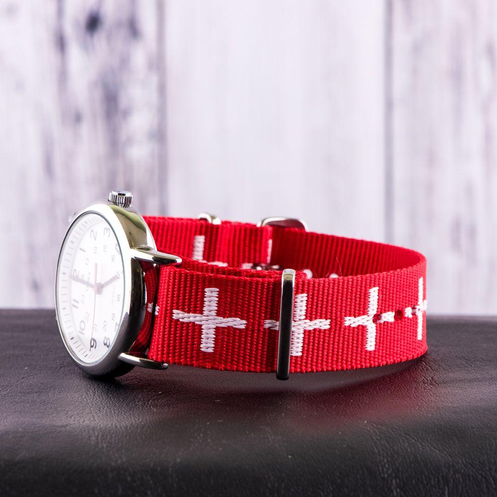 White Cross Watch Logo - Red & White Cross Classic NATO Strap | Clockwork Synergy
