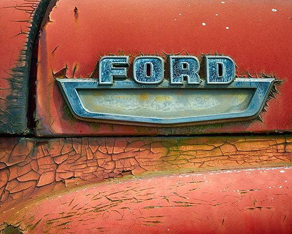 Old Ford Pickup Logo - Antique Truck Photography Vintage Ford Truck Emblem Old Car | Etsy