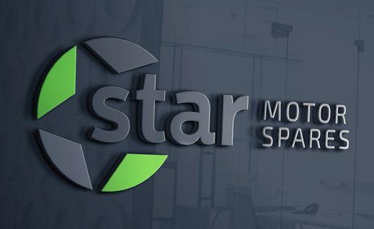 Grey and Green Logo - Case Studies: Business Branding. Star Motor Spares (Botswana) Logo
