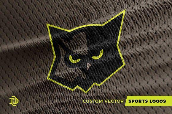 Owl Sports Logo - Owl. Custom Sports Logo Logo Templates Creative Market