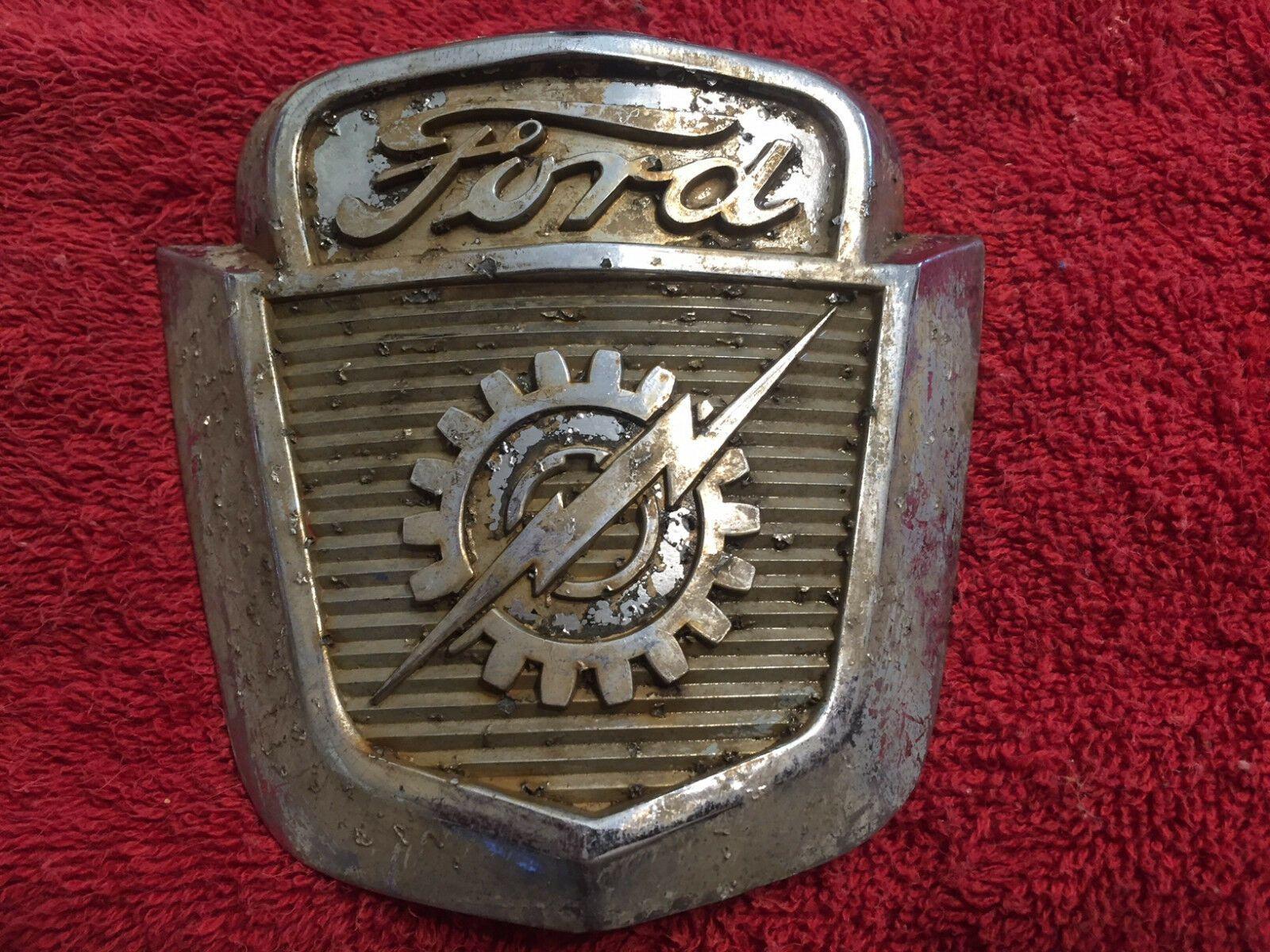 Old Ford Pickup Logo - VINTAGE FORD PICKUP TRUCK HOOD EMBLEM ORIGINAL CONDITION OEM For Sale