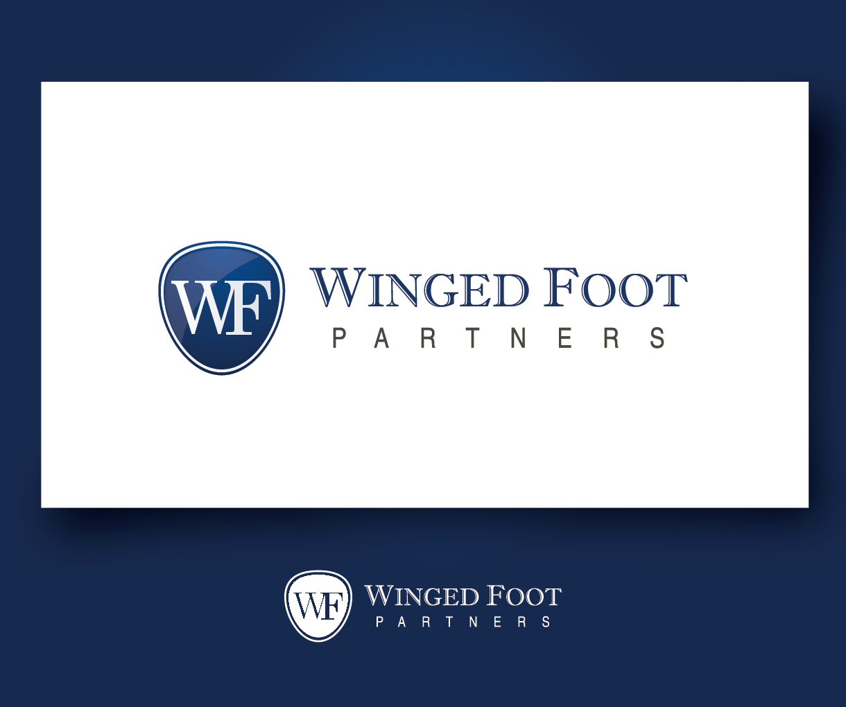 Blue Winged Foot Logo - Professional, Elegant, Business Logo Design for Winged Foot Partners ...