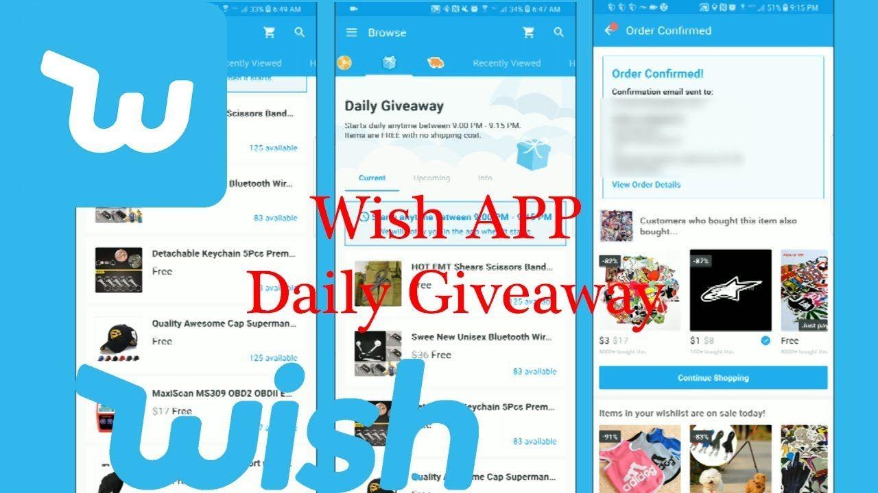 Wish.com Logo - Wish App Daily Giveaway to Win an Item