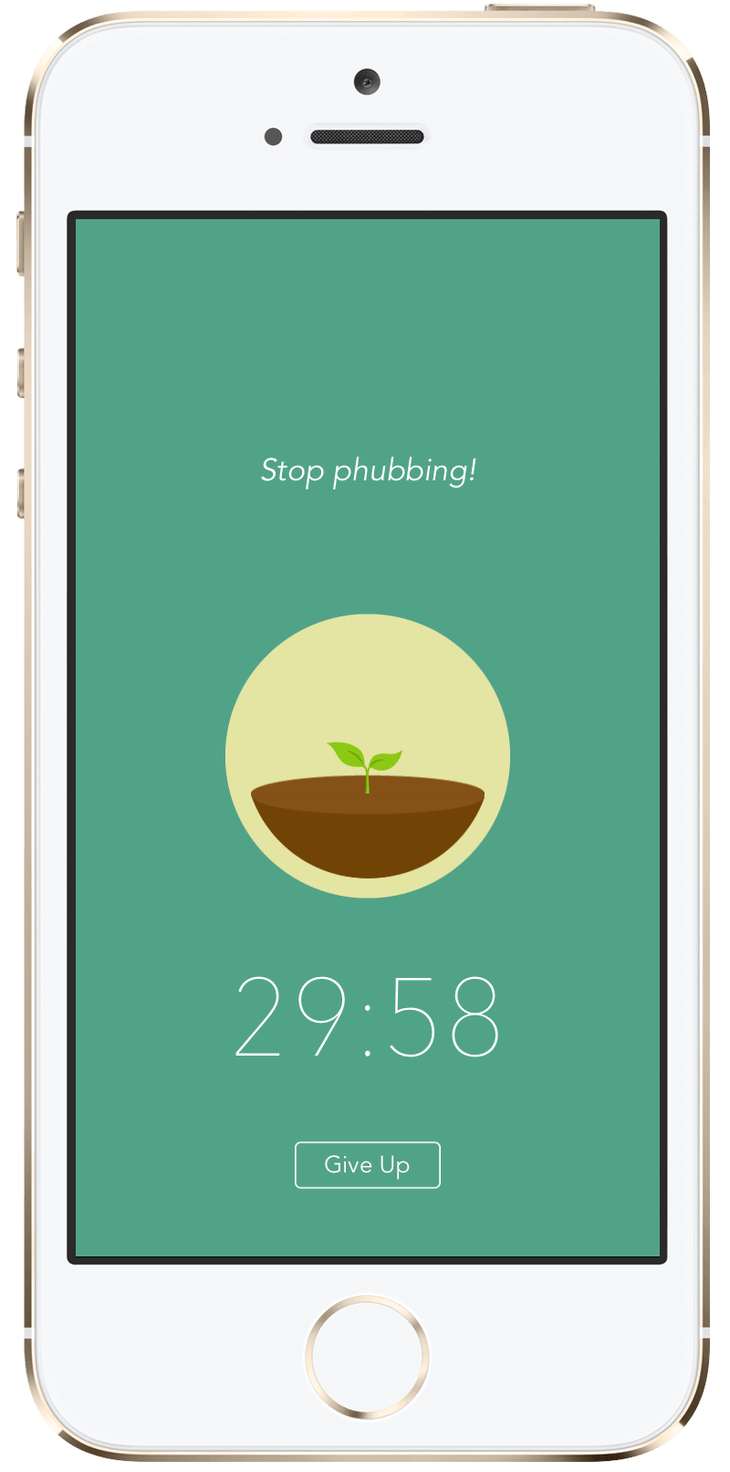 Green Phone App Logo - Forest focused, be present