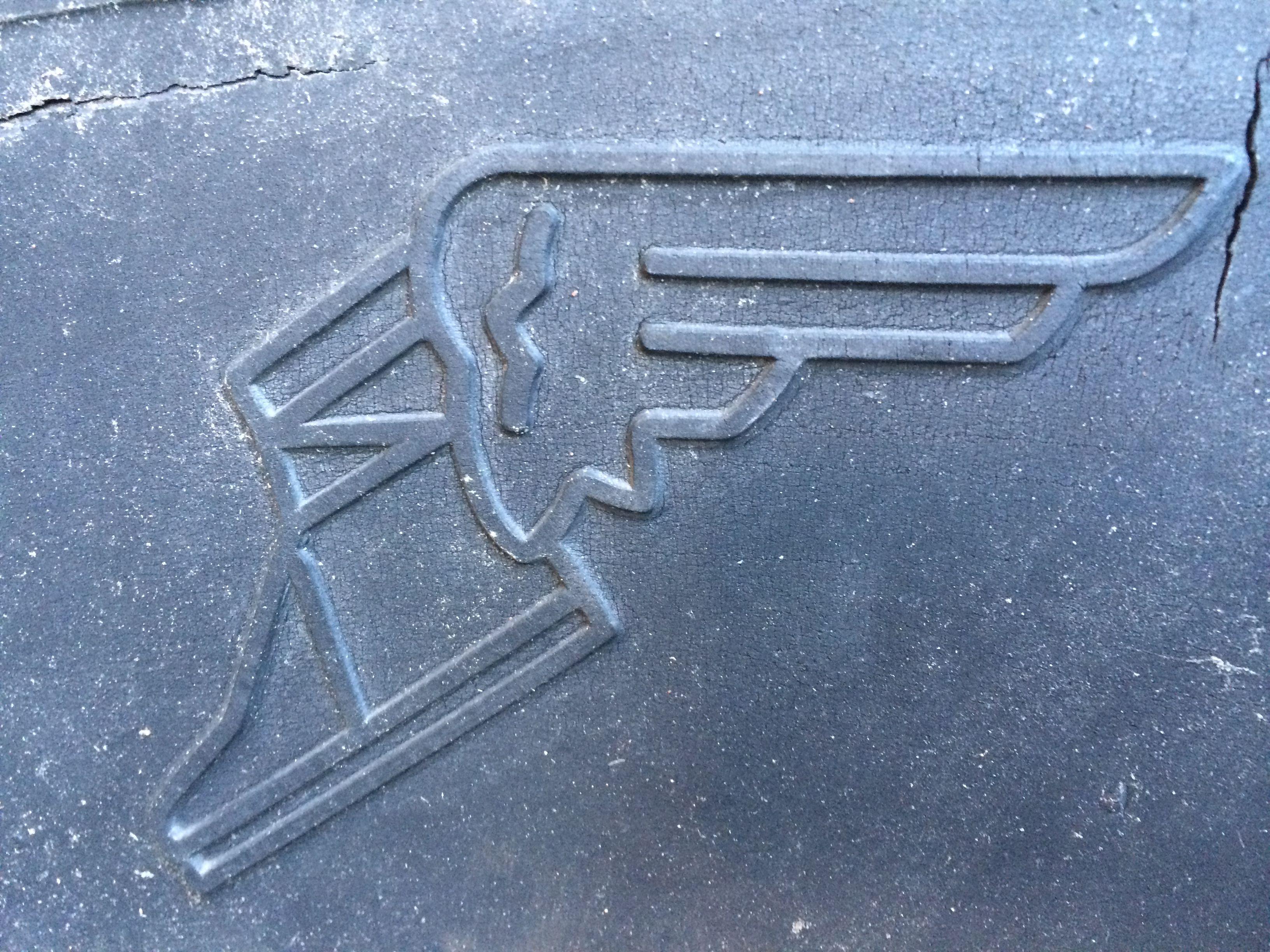 Blue Winged Foot Logo - Goodyear logo winged foot of Mercury. Tire Art. Tire art
