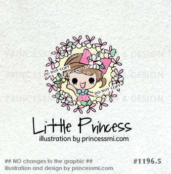 Cute Business Logo - girl logo, cute doll , hand drawn logo, logo template, adorable logo ...