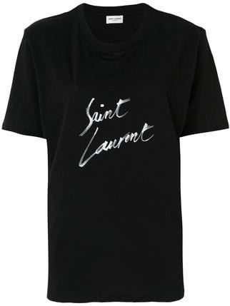 The Boyfriend Logo - Saint Laurent logo signature boyfriend T-shirt $450 - Buy Online ...