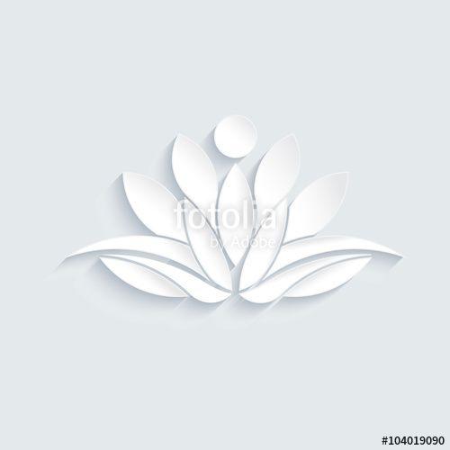 White Lotus Flower Logo - Lotus flower logo. Concept of spirituality, peace, relax. Vector ...
