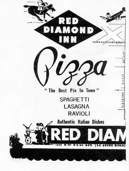 Restaurant with Red Diamond Logo - 1960's- Red Diamond Inn flyer, Miami photo - Don Boyd photos at ...
