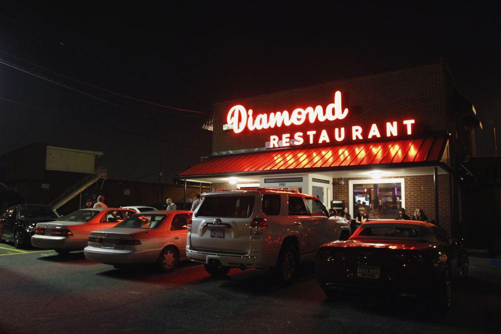 Restaurant with Red Diamond Logo - The Diamond Restaurant | Charlotte Burger Blog
